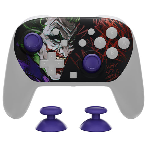 eXtremeRate DIY Replacement Faceplate Shell with Thumbsticks for Nintendo Switch 2 Pro Controller - Clown HAHAHA - CNLPTR010