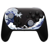 eXtremeRate DIY Replacement Faceplate Shell with Thumbsticks for Nintendo Switch 2 Pro Controller - The Great Wave Off Kanagawa - CNLPTR001
