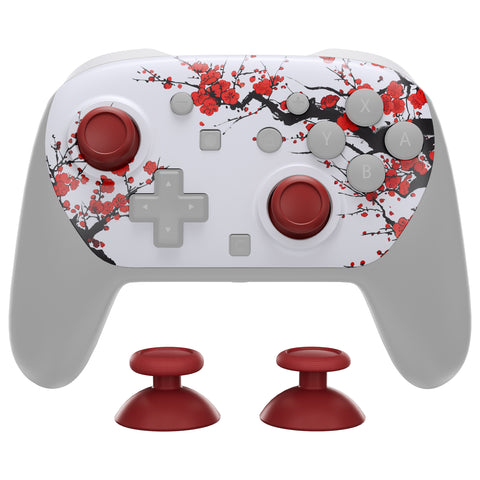 eXtremeRate DIY Replacement Faceplate Shell with Thumbsticks for Nintendo Switch 2 Pro Controller - Winter Blossom - CNLPTR005