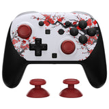 eXtremeRate DIY Replacement Faceplate Shell with Thumbsticks for Nintendo Switch 2 Pro Controller - Winter Blossom - CNLPTR005