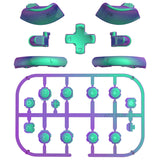 eXtremeRate DIY Replacement Full Set Buttons for Nintendo Switch 2 - Chameleon Green Purple - BEWNTP003