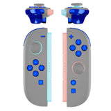 eXtremeRate DIY Replacement Full Set Buttons for Nintendo Switch 2 - Chrome Blue - BEWNTD004