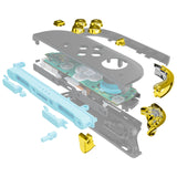 eXtremeRate DIY Replacement Full Set Buttons for Nintendo Switch 2 - Chrome Gold - BEWNTD001