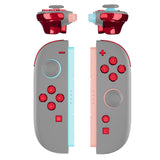 eXtremeRate DIY Replacement Full Set Buttons for Nintendo Switch 2 - Chrome Red - BEWNTD003