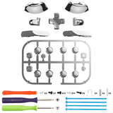 eXtremeRate DIY Replacement Full Set Buttons for Nintendo Switch 2 - Chrome Silver - BEWNTD002