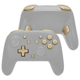 eXtremeRate DIY Replacement Full Set Buttons for Nintendo Switch 2 Pro Controller - Champagne Gold - JMWPTP001