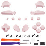 eXtremeRate DIY Replacement Full Set Buttons for Nintendo Switch 2 Pro Controller - Cherry Blossoms Pink - JMWPTM005