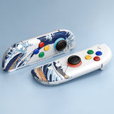 eXtremeRate DIY Replacement Full Set Shell Case with Buttons for Joycon 2 of Nintendo Switch 2 - Deluxe Version - The Great Wave - AWHNTT001