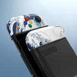 eXtremeRate DIY Replacement Full Set Shell Case with Buttons for Joycon 2 of Nintendo Switch 2 - Deluxe Version - The Great Wave - AWHNTT001