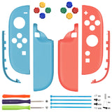 eXtremeRate DIY Replacement Full Set Shell Case with Buttons for Joycon 2 of Nintendo Switch 2 - Essence Version - Blue & Orange - BSUNTM012