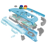 eXtremeRate DIY Replacement Full Set Shell Case with Buttons for Joycon 2 of Nintendo Switch 2 - Essence Version - Blue & Orange - BSUNTM012