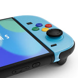 eXtremeRate DIY Replacement Full Set Shell Case with Buttons for Joycon 2 of Nintendo Switch 2 - Essence Version - Blue & Orange - BSUNTM012