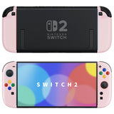 eXtremeRate DIY Replacement Full Set Shell Case with Buttons for Joycon 2 of Nintendo Switch 2 - Essence Version - Cherry Blossoms Pink - BSUNTM009
