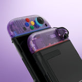 eXtremeRate DIY Replacement Full Set Shell Case with Buttons for Joycon 2 of Nintendo Switch 2 - Essence Version - Clear Atomic Purple - BSUNTM001