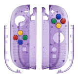 eXtremeRate DIY Replacement Full Set Shell Case with Buttons for Joycon 2 of Nintendo Switch 2 - Essence Version - Clear Atomic Purple - BSUNTM001