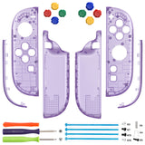 eXtremeRate DIY Replacement Full Set Shell Case with Buttons for Joycon 2 of Nintendo Switch 2 - Essence Version - Clear Atomic Purple - BSUNTM001