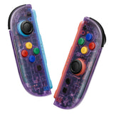 eXtremeRate DIY Replacement Full Set Shell Case with Buttons for Joycon 2 of Nintendo Switch 2 - Essence Version - Clear Atomic Purple - BSUNTM001