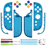 eXtremeRate DIY Replacement Full Set Shell Case with Buttons for Joycon 2 of Nintendo Switch 2 - Essence Version - Clear Blue - BSUNTM005