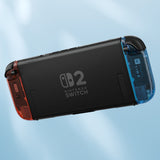 eXtremeRate DIY Replacement Full Set Shell Case with Buttons for Joycon 2 of Nintendo Switch 2 - Essence Version - Clear Blue & Orange - BSUNTM013