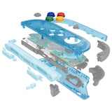 eXtremeRate DIY Replacement Full Set Shell Case with Buttons for Joycon 2 of Nintendo Switch 2 - Essence Version - Clear Blue & Orange - BSUNTM013