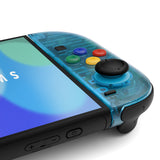 eXtremeRate DIY Replacement Full Set Shell Case with Buttons for Joycon 2 of Nintendo Switch 2 - Essence Version - Clear Blue & Orange - BSUNTM013