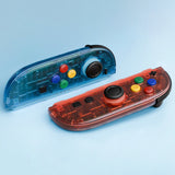 eXtremeRate DIY Replacement Full Set Shell Case with Buttons for Joycon 2 of Nintendo Switch 2 - Essence Version - Clear Blue & Orange - BSUNTM013