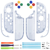 eXtremeRate DIY Replacement Full Set Shell Case with Buttons for Joycon 2 of Nintendo Switch 2 - Essence Version - Clear Glacier Blue - BSUNTM003