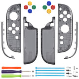 eXtremeRate DIY Replacement Full Set Shell Case with Buttons for Joycon 2 of Nintendo Switch 2 - Essence Version - Clear Slate Black - BSUNTM002