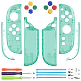 eXtremeRate DIY Replacement Full Set Shell Case with Buttons for Joycon 2 of Nintendo Switch 2 - Essence Version - Emerald Green - BSUNTM004
