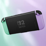 eXtremeRate DIY Replacement Full Set Shell Case with Buttons for Joycon 2 of Nintendo Switch 2 - Essence Version - Purple & Green - BSUNTM015