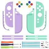 eXtremeRate DIY Replacement Full Set Shell Case with Buttons for Joycon 2 of Nintendo Switch 2 - Essence Version - Purple & Green - BSUNTM015