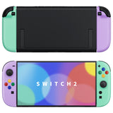 eXtremeRate DIY Replacement Full Set Shell Case with Buttons for Joycon 2 of Nintendo Switch 2 - Essence Version - Purple & Green - BSUNTM015