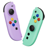 eXtremeRate DIY Replacement Full Set Shell Case with Buttons for Joycon 2 of Nintendo Switch 2 - Essence Version - Purple & Green - BSUNTM015