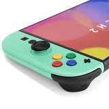 eXtremeRate DIY Replacement Full Set Shell Case with Buttons for Joycon 2 of Nintendo Switch 2 - Essence Version - Purple & Green - BSUNTM015