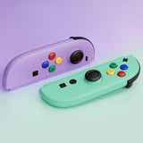 eXtremeRate DIY Replacement Full Set Shell Case with Buttons for Joycon 2 of Nintendo Switch 2 - Essence Version - Purple & Green - BSUNTM015
