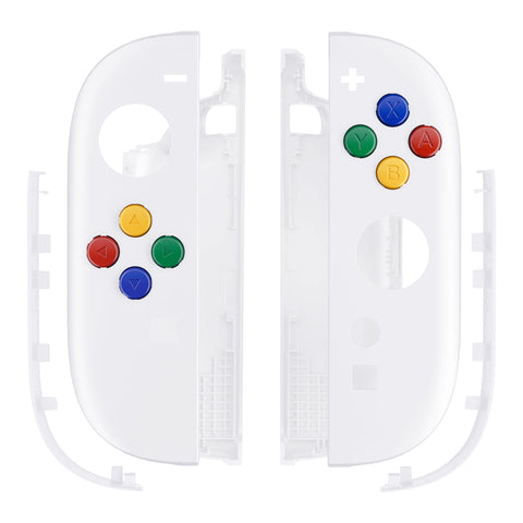 eXtremeRate DIY Replacement Full Set Shell Case with Buttons for Joycon 2 of Nintendo Switch 2 - Essence Version - White - BSUNTM008
