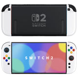 eXtremeRate DIY Replacement Full Set Shell Case with Buttons for Joycon 2 of Nintendo Switch 2 - Essence Version - White - BSUNTM008