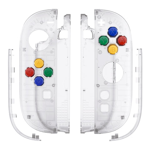 eXtremeRate DIY Replacement Full Set Shell Case with Buttons for Joycon 2 of Nintendo Switch 2 - Essence Version - Clear - BSUNTM006