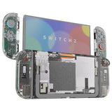 eXtremeRate DIY Replacement Full Set Shells with Buttons for Nintendo Switch 2 - Deluxe Version - Clear - QGRNTM006