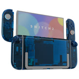 eXtremeRate DIY Replacement Full Set Shells with Buttons for Nintendo Switch 2 - Deluxe Version - Clear Blue - QGRNTM005