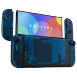 eXtremeRate DIY Replacement Full Set Shells with Buttons for Nintendo Switch 2 - Deluxe Version - Clear Blue - QGRNTM005