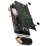 eXtremeRate DIY Replacement Full Set Shells with Buttons for Nintendo Switch 2 - Deluxe Version - Glow in Dark - Totem of Kingdom Black - QGRNTT002