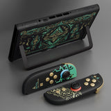 eXtremeRate DIY Replacement Full Set Shells with Buttons for Nintendo Switch 2 - Deluxe Version - Glow in Dark - Totem of Kingdom Black - QGRNTT002