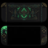 eXtremeRate DIY Replacement Full Set Shells with Buttons for Nintendo Switch 2 - Deluxe Version - Glow in Dark - Totem of Kingdom Black - QGRNTT002