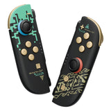 eXtremeRate DIY Replacement Full Set Shells with Buttons for Nintendo Switch 2 - Deluxe Version - Glow in Dark - Totem of Kingdom Black - QGRNTT002