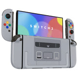 eXtremeRate DIY Replacement Full Set Shells with Buttons for Nintendo Switch 2 - Deluxe Version - SFC SNES Classic EU Style - QGRNTY001