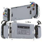 eXtremeRate DIY Replacement Full Set Shells with Buttons for Nintendo Switch 2 - Deluxe Version - SFC SNES Classic EU Style - QGRNTY001