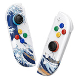 eXtremeRate DIY Replacement Full Set Shells with Buttons for Nintendo Switch 2 - Deluxe Version - The Great Wave - QGRNTT001