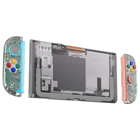 eXtremeRate DIY Replacement Full Set Shells with Buttons for Nintendo Switch 2 - Essence Version - Clear - RHANTM006