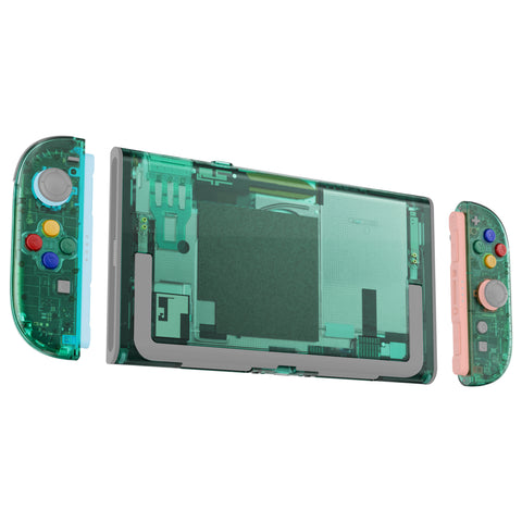 eXtremeRate DIY Replacement Full Set Shells with Buttons for Nintendo Switch 2 - Essence Version - Emerald Green - RHANTM004